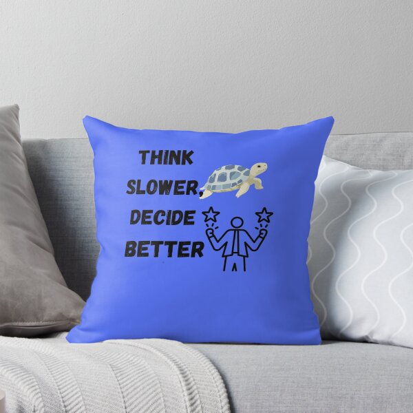 Item preview, Think Slower Decide Better Motivational Quote Turtle Mindset Design designed and sold by NeonPetal.