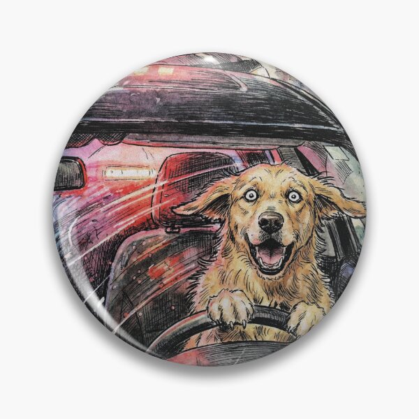 Item preview, Golden Retriever Joyride - Funny Police Chase Sketch designed and sold by AdyKurniawan.