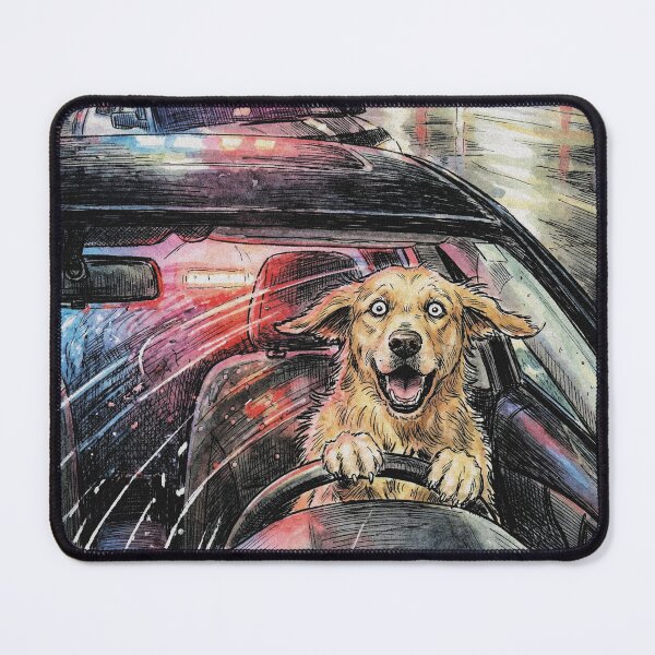 Item preview, Golden Retriever Joyride - Funny Police Chase Sketch designed and sold by AdyKurniawan.