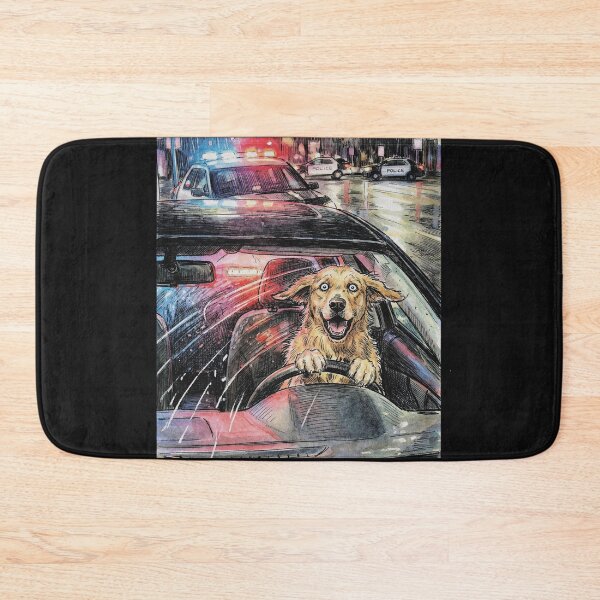 Item preview, Golden Retriever Joyride - Funny Police Chase Sketch designed and sold by AdyKurniawan.