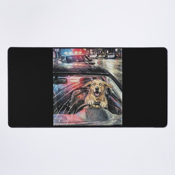 Item preview, Golden Retriever Joyride - Funny Police Chase Sketch designed and sold by AdyKurniawan.
