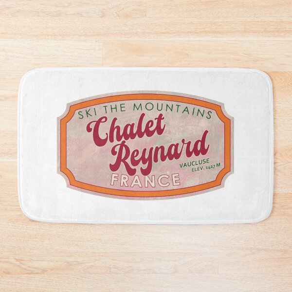 Item preview, Chalet Reynard, France, Vaucluse, Ski, textured skiing badge designed and sold by Wanderful-roads.
