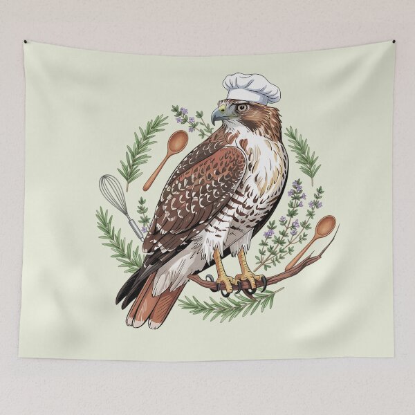 Item preview, Chef Hawk Culinary Wildlife Art designed and sold by BirdsnStuff.