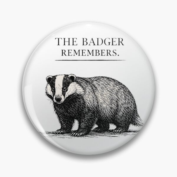 Item preview, The Badger Remembers – Minimalist Woodland Animal Design designed and sold by bazstees54.