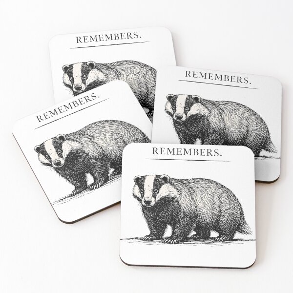 Item preview, The Badger Remembers – Minimalist Woodland Animal Design designed and sold by bazstees54.