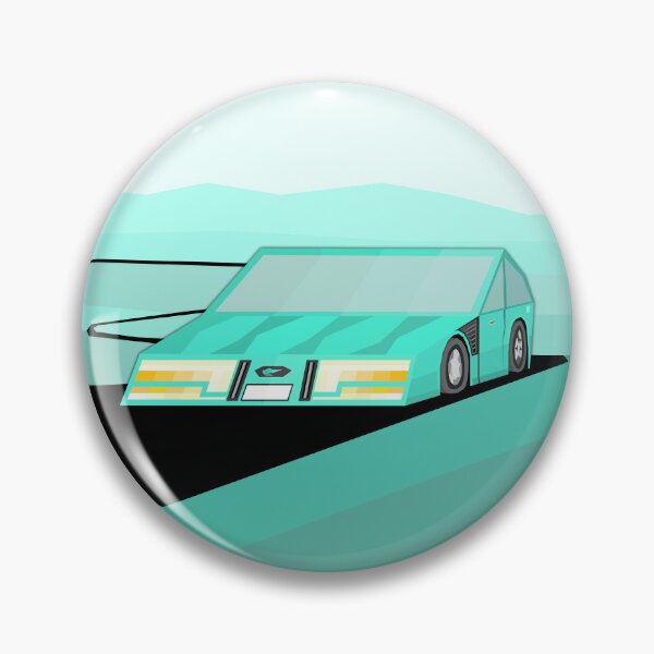 Item preview, 1980s Cyan-Colored Sports car Simple Landscape designed and sold by Ekeeca.