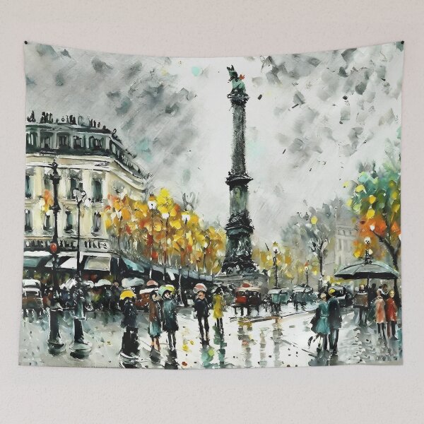 Item preview, La Châtelet: Parisian Streets Alive with Carriages - 10 designed and sold by artdesignsnow.