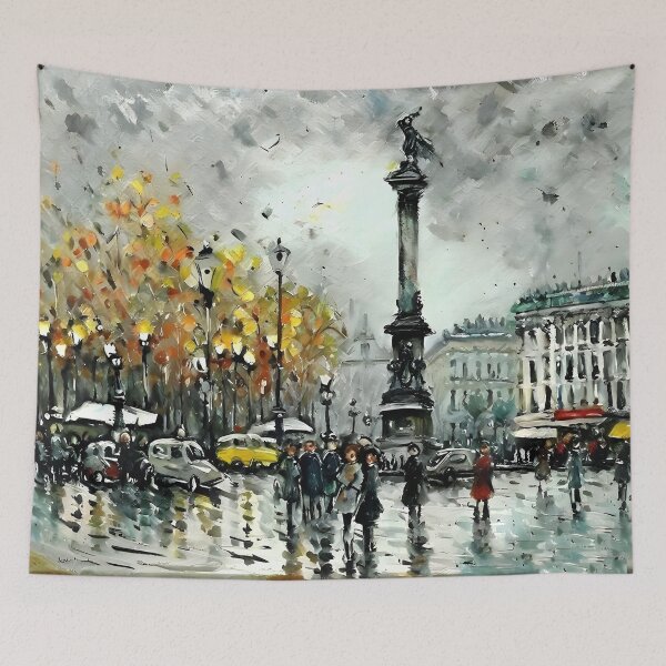 Item preview, La Châtelet: Parisian Streets Alive with Carriages - 09 designed and sold by artdesignsnow.