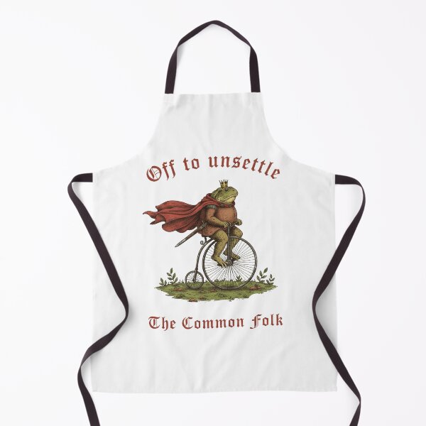 Item preview, Off To Unsettle The Common Folk - Medieval Frog King on Bicycle designed and sold by AdyKurniawan.