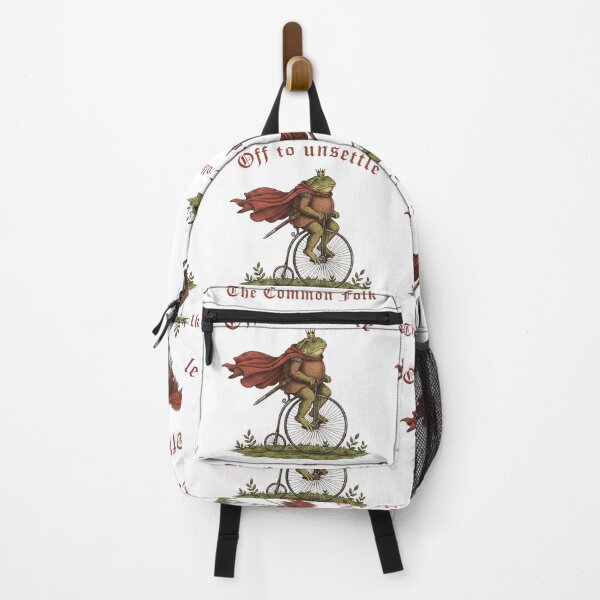 Item preview, Off To Unsettle The Common Folk - Medieval Frog King on Bicycle designed and sold by AdyKurniawan.