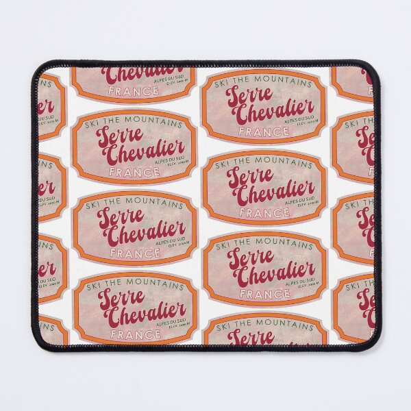 Item preview, Serre Chevalier, France, Alpes du Sud, Ski, textured skiing badge designed and sold by Wanderful-roads.