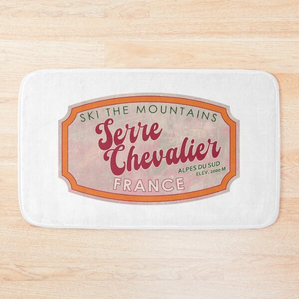 Item preview, Serre Chevalier, France, Alpes du Sud, Ski, textured skiing badge designed and sold by Wanderful-roads.