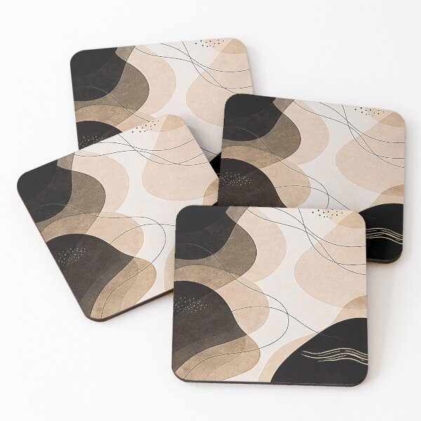 Item preview, BLACK MODERN ORGANIC FLOW designed and sold by harshartsz.