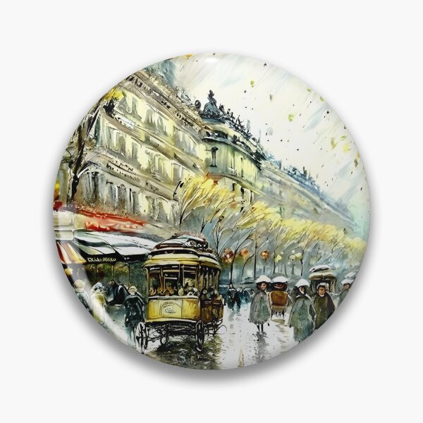 Item preview, La Châtelet: Parisian Streets Alive with Carriages - 05 designed and sold by artdesignsnow.