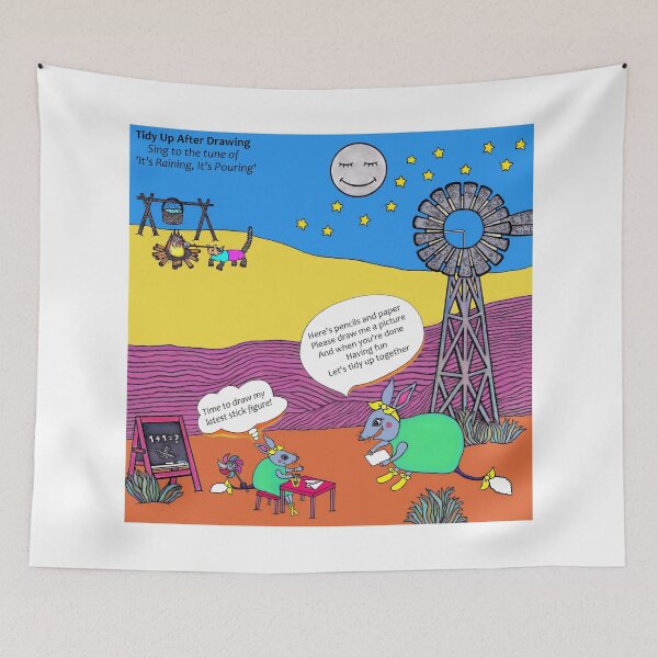 Item preview, Tidy Up After Drawing - It's Raining, It's Pouring designed and sold by tuneinwithamy.