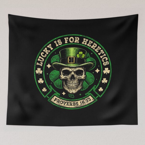 Item preview, Lucky is for Heretics Proverbs 16:33 designed and sold by MackenzieBin.