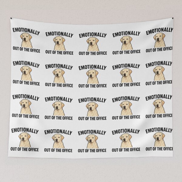 Item preview, Emotionally Out of the Office Funny Dog Lover Quote designed and sold by OwnYourMood.