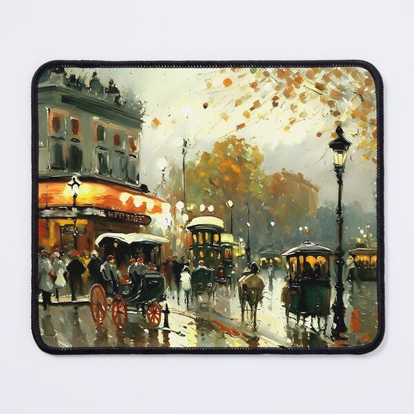 Item preview, La Châtelet: Parisian Streets Alive with Carriage - 02 designed and sold by artdesignsnow.