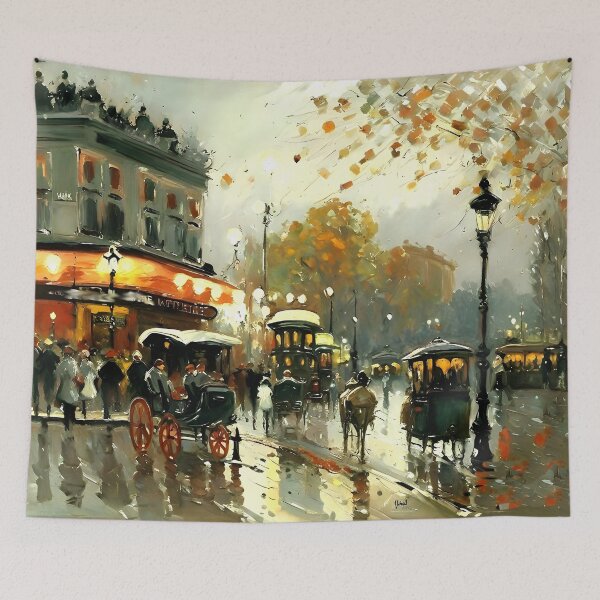 Item preview, La Châtelet: Parisian Streets Alive with Carriage - 02 designed and sold by artdesignsnow.