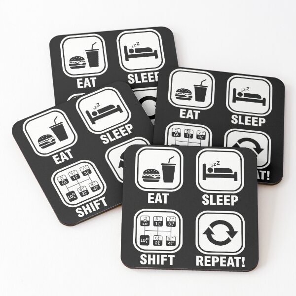 Item preview, Eat Sleep Shift Truck Repeat! designed and sold by ReganDesigns.