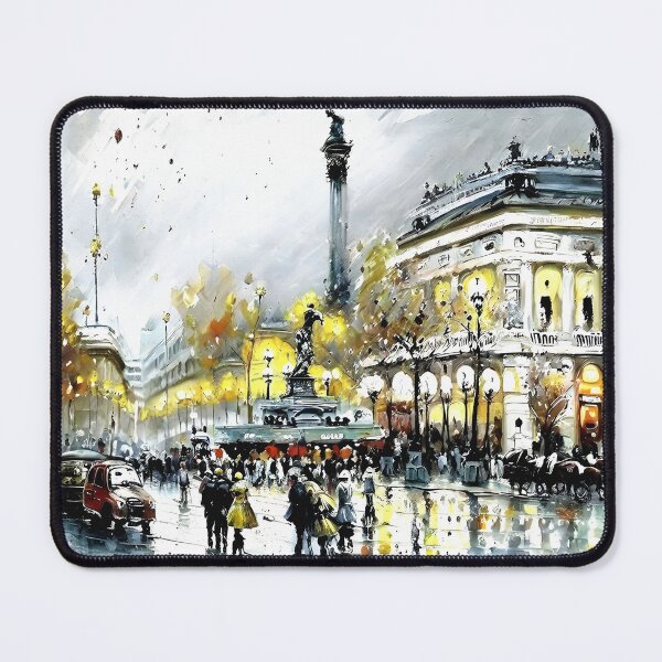 Item preview, La Châtelet: Parisian Streets Alive with Carriages - 01 designed and sold by artdesignsnow.