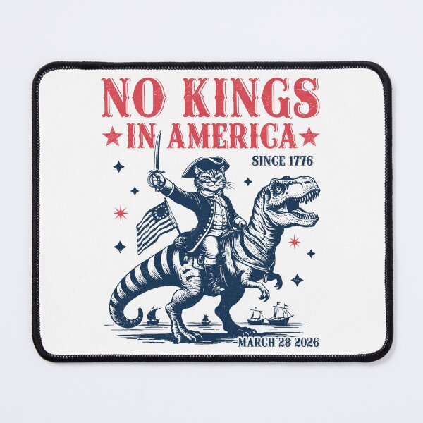 Item preview, No Kings in America march 28 2026 cat designed and sold by MackenzieBin.