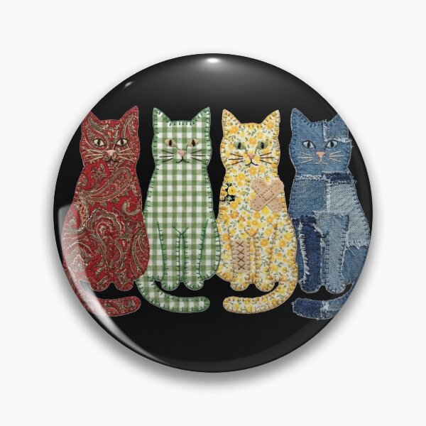 Item preview, Cute Patchwork Cats - Quilted Fabric Applique Style designed and sold by AdyKurniawan.