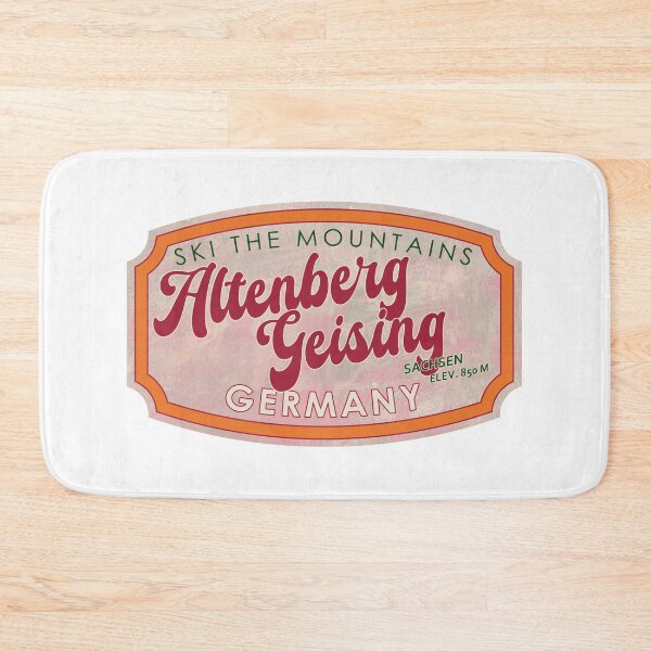 Item preview, Altenberg Geising, Germany, Sachsen, Ski, textured skiing badge designed and sold by Wanderful-roads.
