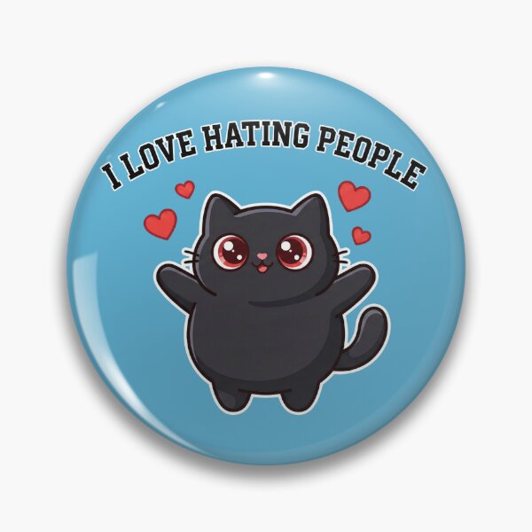 Item preview, I Love Hating People - Cute Black Cat Introvert Humor designed and sold by AdyKurniawan.
