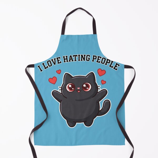 Item preview, I Love Hating People - Cute Black Cat Introvert Humor designed and sold by AdyKurniawan.