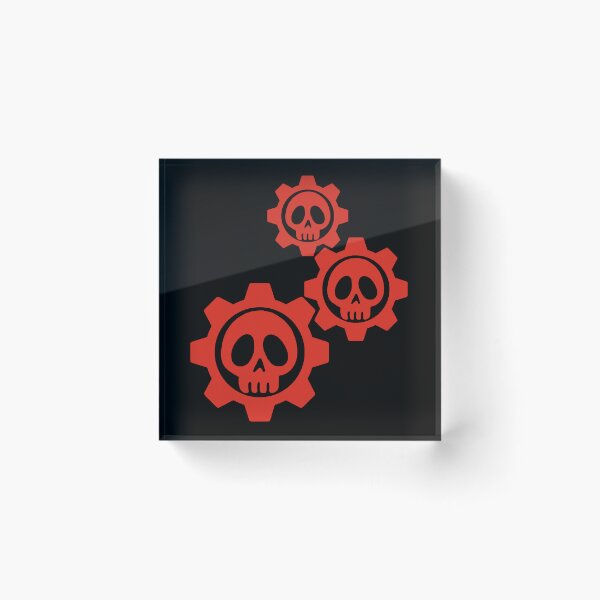 Item preview, Skulls and gears (red) designed and sold by Lagueny.