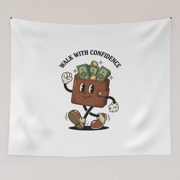 Item preview, Walk With Confidence - Retro 30s Money Wallet Mascot designed and sold by AdyKurniawan.