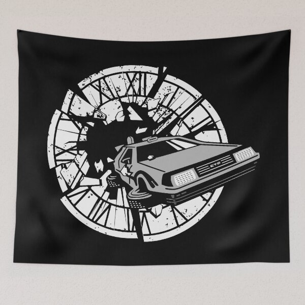 Item preview, DeLorean at Clock Tower in Back to the Future | budflux.com designed and sold by Budflux.