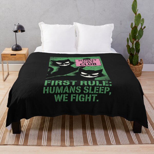 Item preview, Night Cat Club - First Rule Humans Sleep We Fight designed and sold by AdyKurniawan.