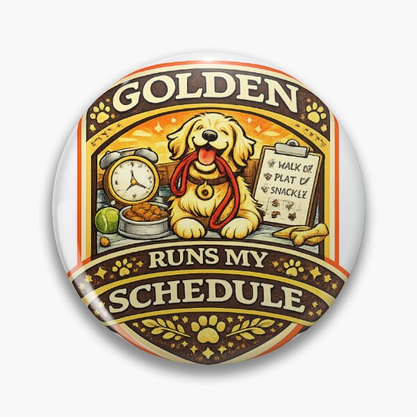 Item preview, Golden Runs My Schedule Golden Retriever Gift designed and sold by WildVista.