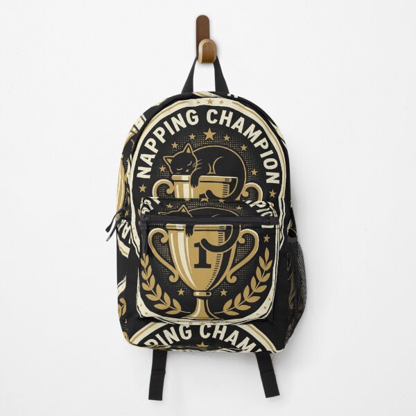 Item preview, Napping Champion - Funny Cat in Gold Trophy designed and sold by AdyKurniawan.