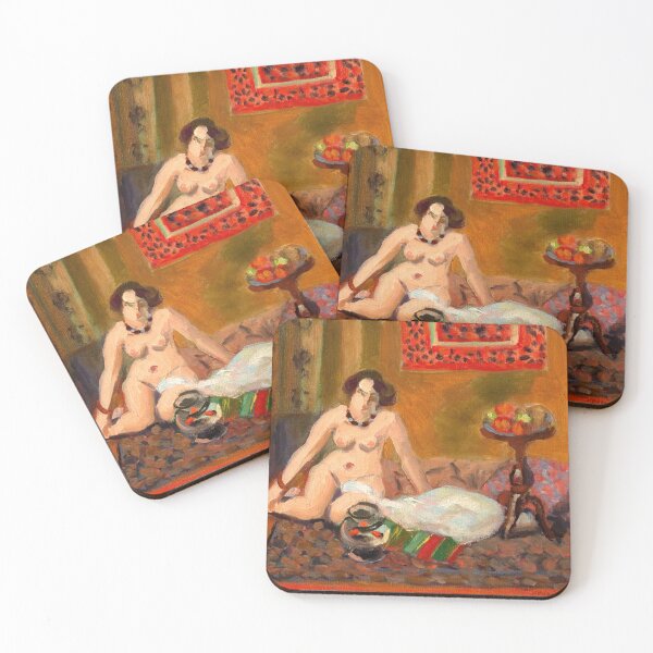 Item preview, Nu Accroupi Pres Dun Aquarium Nu Aux Poissons Rouges by Henri Matisse: Fauvist nude poster designed and sold by artofuniverse.