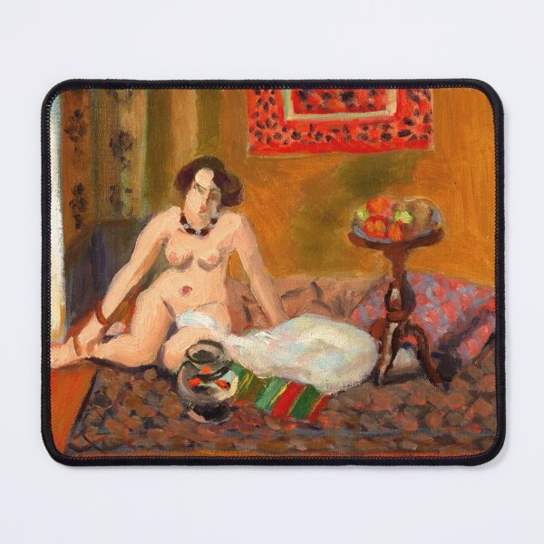Item preview, Nu Accroupi Pres Dun Aquarium Nu Aux Poissons Rouges by Henri Matisse: Fauvist nude poster designed and sold by artofuniverse.