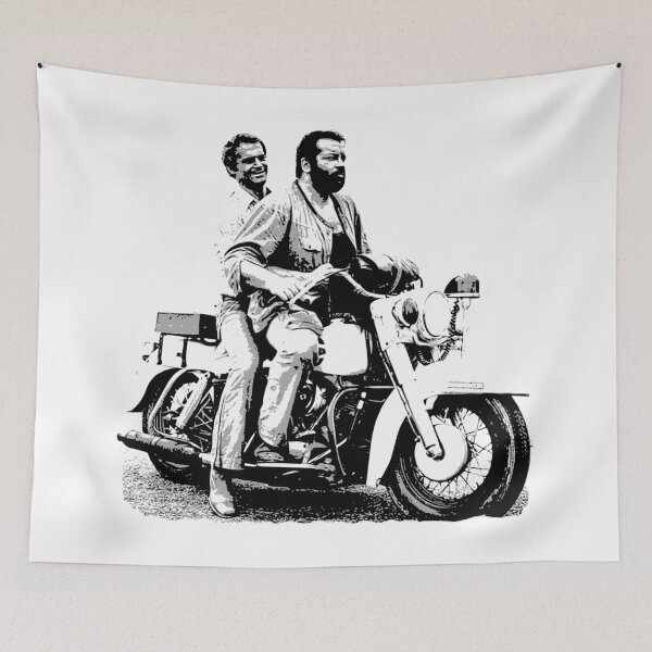 Item preview, Bud Spencer Terence Hill on motorbike | budflux.com designed and sold by Budflux.
