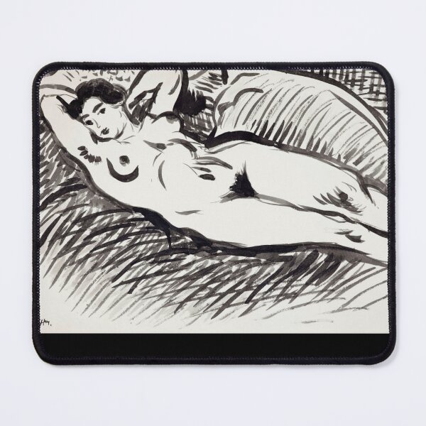 Item preview, Nu Allonge Sur Un Sofa by Henri Matisse: Fauvist Nude Line Art Poster designed and sold by artofuniverse.