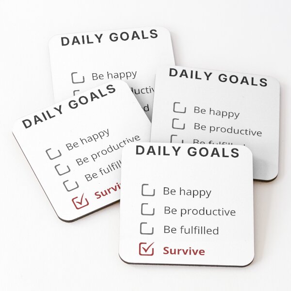 Item preview, Daily Goals – Minimal Existential Checklist Design designed and sold by PXEpic.
