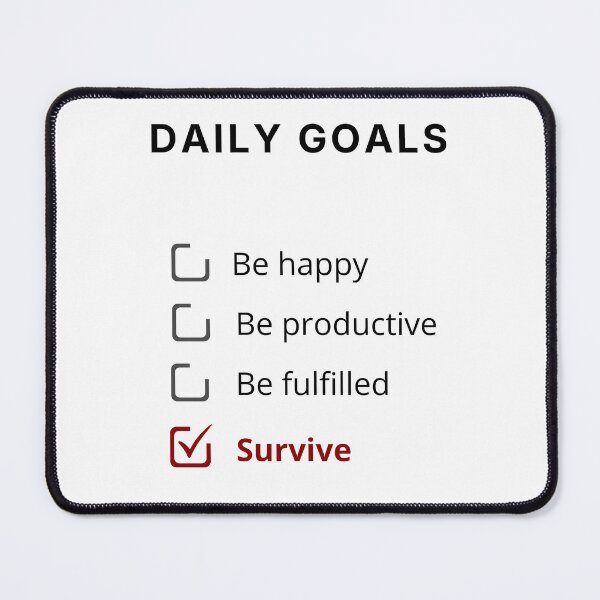Item preview, Daily Goals – Minimal Existential Checklist Design designed and sold by PXEpic.