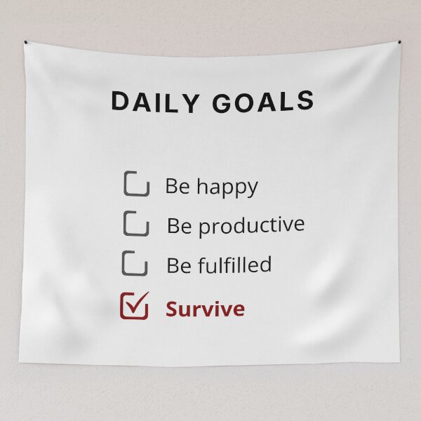 Item preview, Daily Goals – Minimal Existential Checklist Design designed and sold by PXEpic.