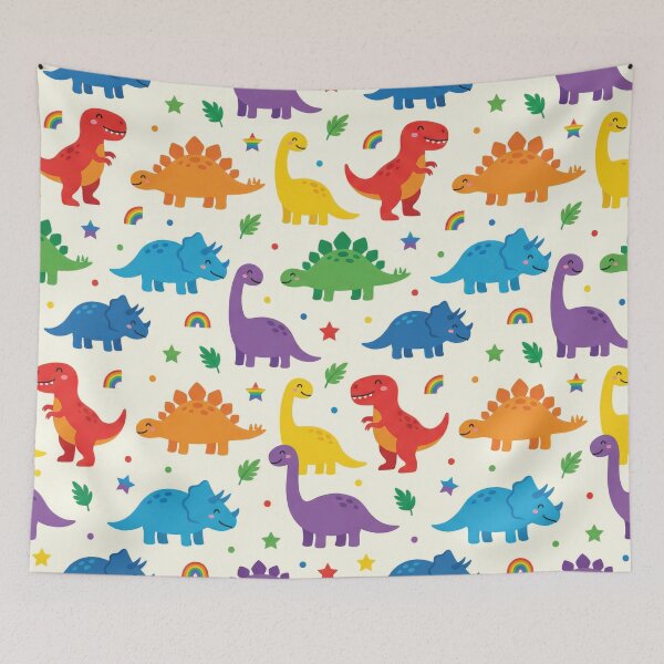 Item preview, Rainbow Dinosaurs designed and sold by Nice Vibes Prints.
