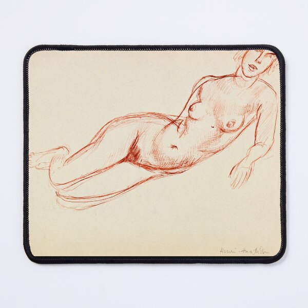 Item preview, Nu Allonge Vers La Droite by Henri Matisse: Fauvist Nude Line Art designed and sold by artofuniverse.