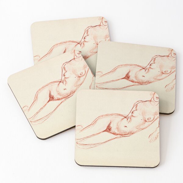 Item preview, Nu Allonge Vers La Droite by Henri Matisse: Fauvist Nude Line Art designed and sold by artofuniverse.