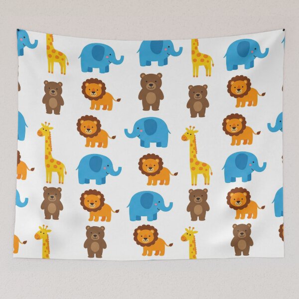 Item preview, Colorful Animal Parade designed and sold by Nice Vibes Prints.