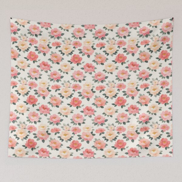 Item preview, Scandinavian flat shapes Peony pattern designed and sold by HOMETOWN86.