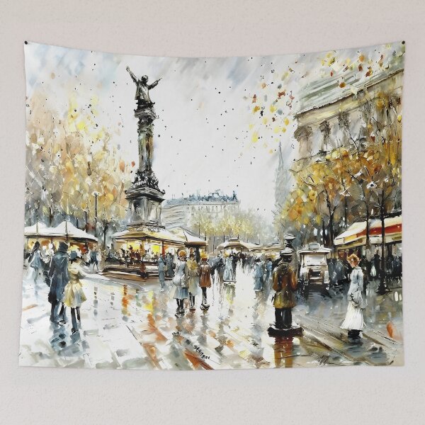 Item preview, Evening at Place de la République - 24 designed and sold by artdesignsnow.