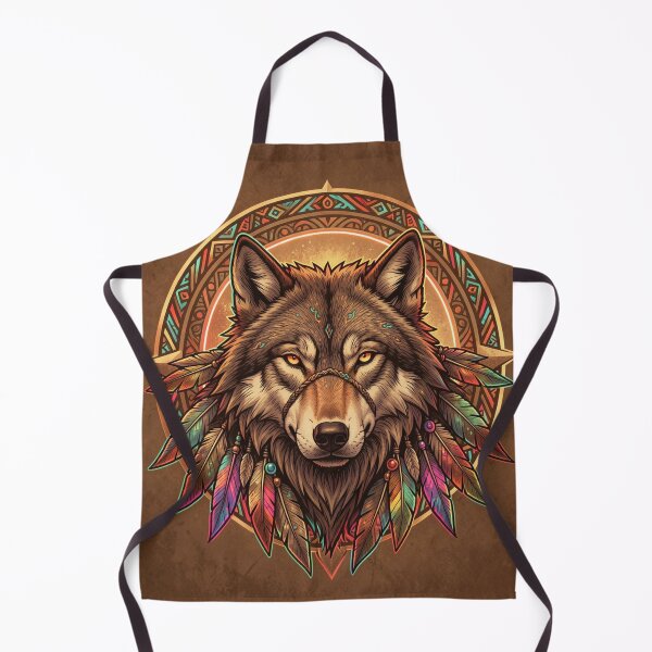 Item preview, Spirit Wolf with Feathers designed and sold by myforestfog.